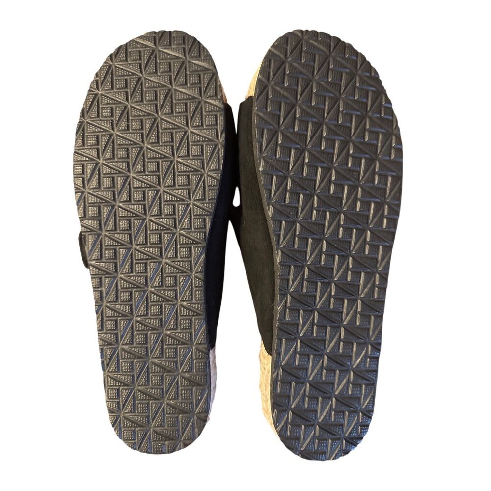 Haute Hippie Nikki Sandals Black Suede Espadrille Slide Buckle Straps Women 10M - Picture 9 of 10